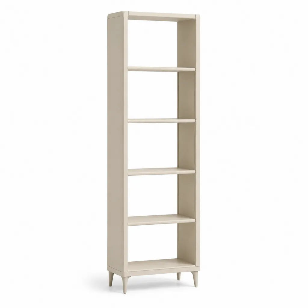 Libreria a 5 ripiani in MDF rettangolare beige 60 x 35 x 200 cm